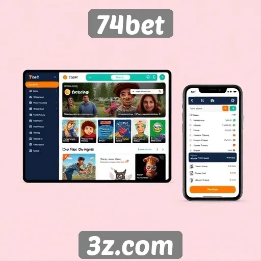 Interface do 74bet promete experiência intuitiva