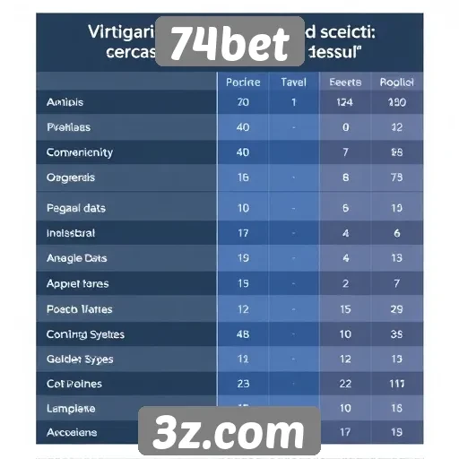 Comparativo entre 74bet e concorrentes