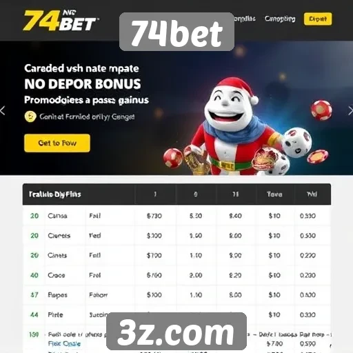 Ofertas e bônus disponíveis no 74bet